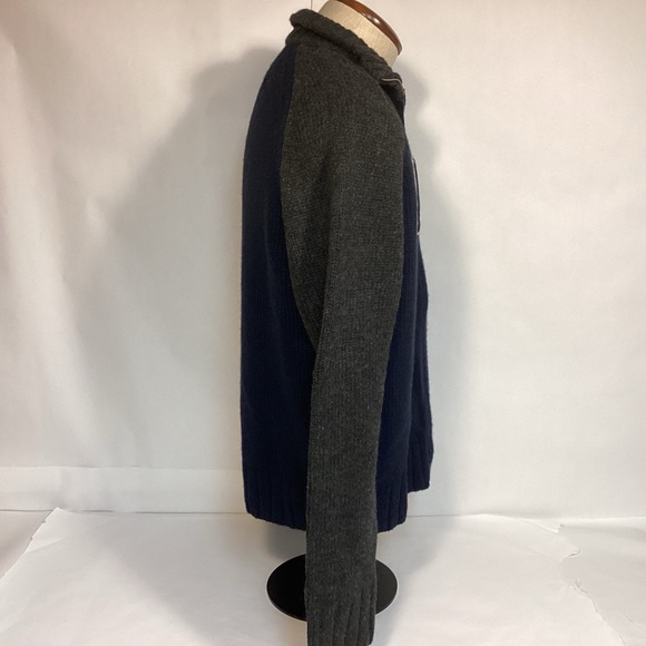 Vintage 90s Abercrombie & Fitch Mens Muscle Lambswool zip up Sweater size XL - Picture 9 of 9